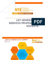 Ley General Del Servicio Profesional Docente. FINAL. SNTE.2014