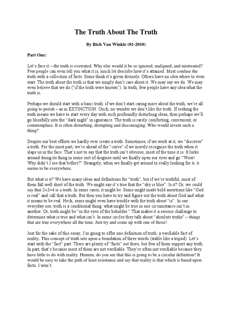 Understanding the Nature of Truth | PDF | Scientific Method | Truth