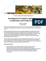 Development of Organic Agriculture, Certification and Trade in Africa