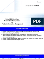 IBM InfoSphere MDMPIM Course Introduction