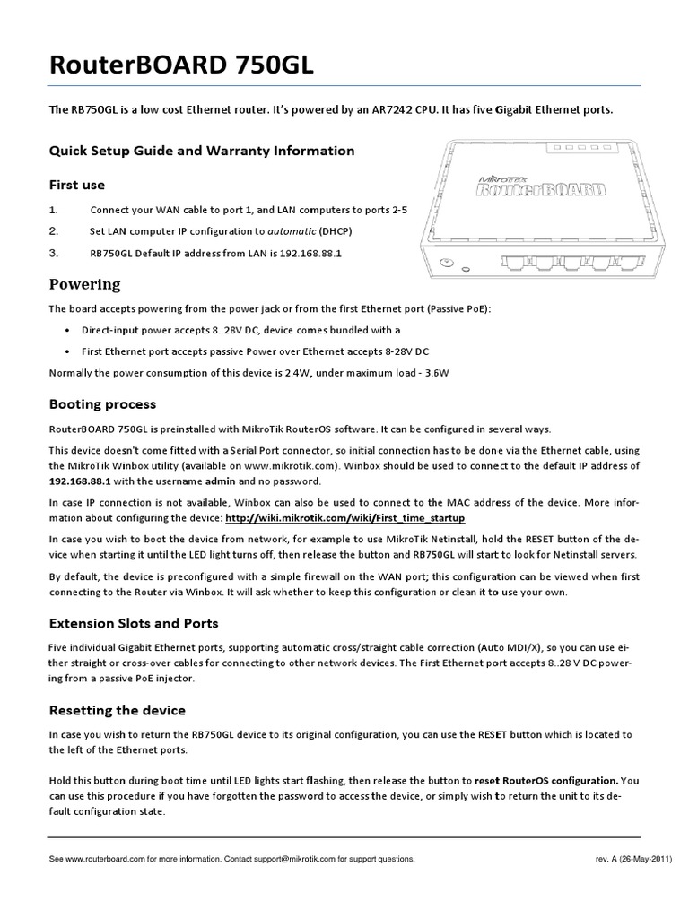 RB750GL Manual | PDF | Copyright | Trademark