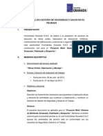 Informe Final de Gestión de Seguridad y Salud en El Trabajo