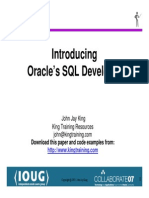 Introducing Oracle's SQL Developer: Download This Paper and Code Examples From