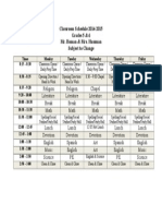 Classroom Schedule