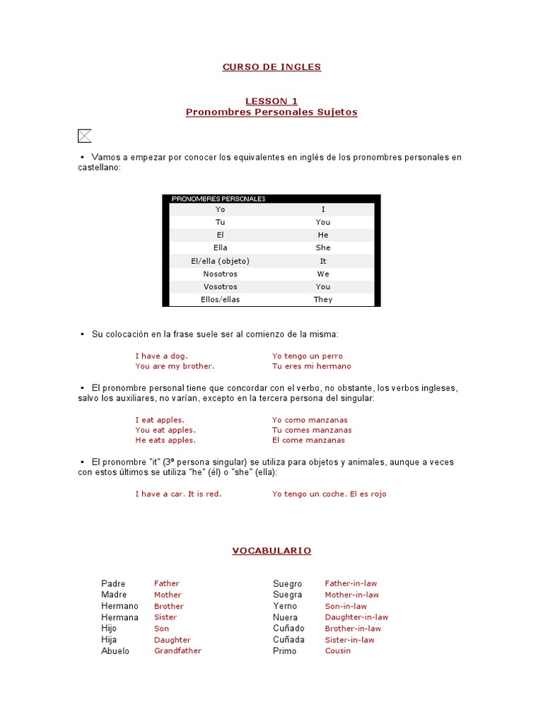 Curso de Ingles | PDF | Estudios de idiomas extranjeros | Arte
