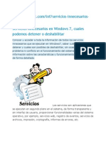 Servicios Innecesarios Window 7