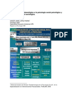 Aproximación Epistemológica A La Psicología Social Psicológica y La Psicología Social Sociológica