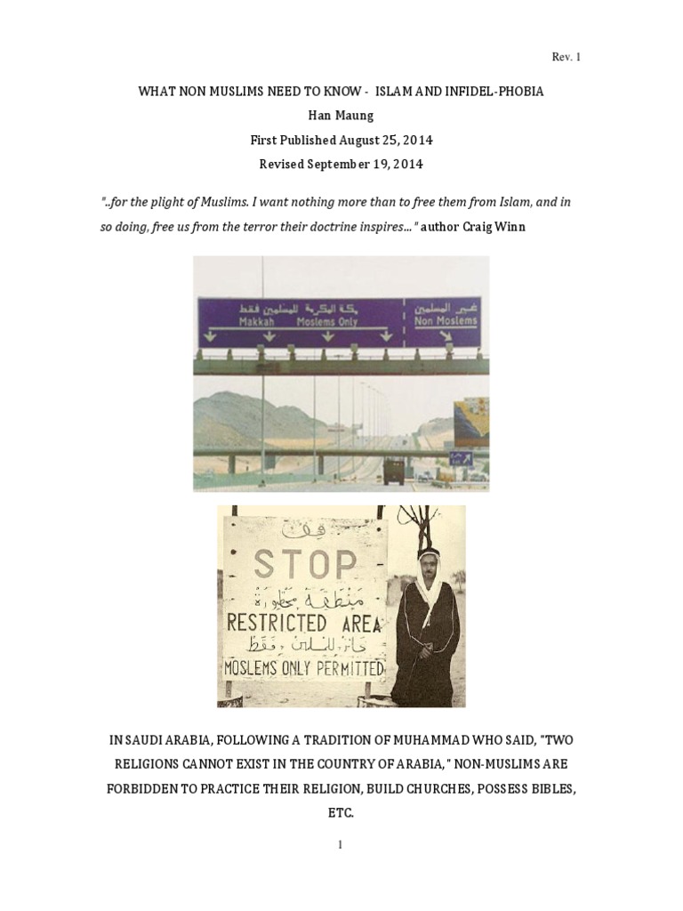 What Non Muslims Need To Know - Islam and Infidel-Phobia | PDF | Kafir ...