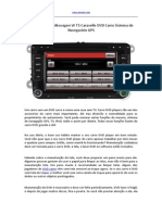 Manutenção Volkswagen W T5 Caravelle DVD Carro Sistema de Navegación GPS