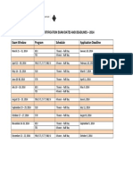 2014 Exam Dates & Deadlines