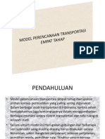 Model Perencanaan Transportasi Empat Tahap