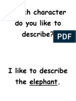Which Character Do You Like To Describe?