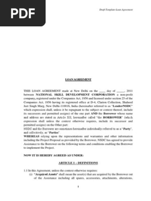 loan agreement