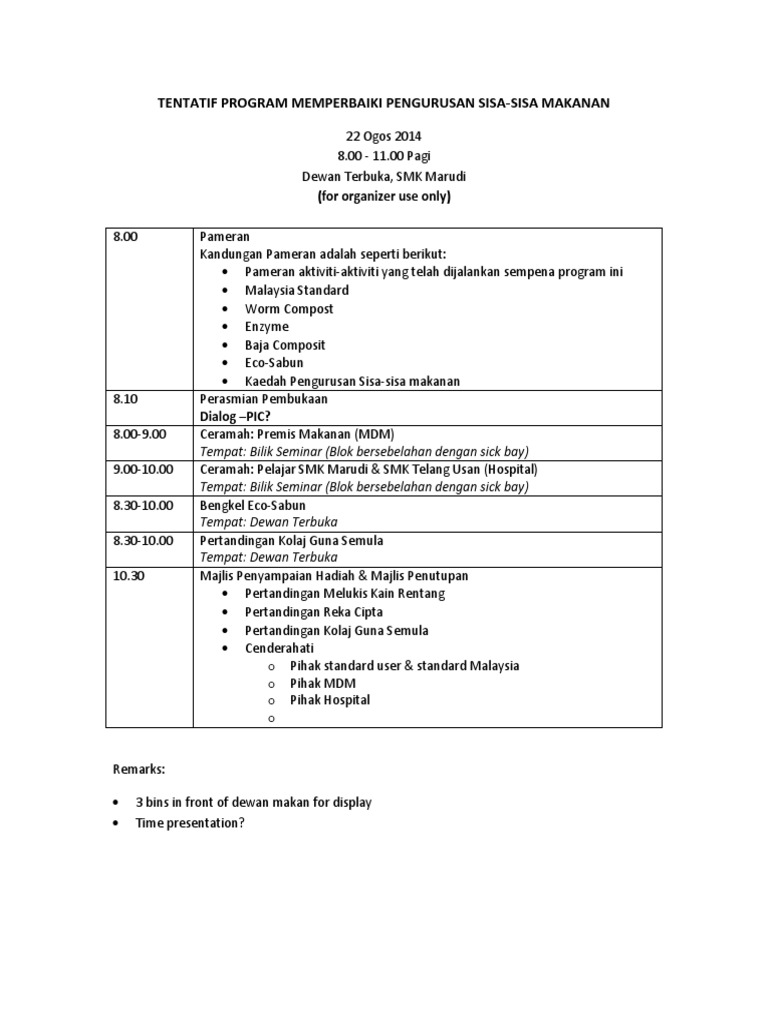 Tentatif Program Pdf