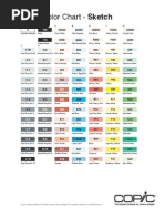 Copic Color Chart