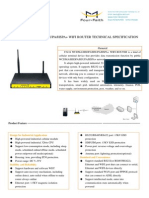 F3434 WCDMA&HSDPA&HSUPA&HSPA+ WIFI ROUTER SPECIFICATION