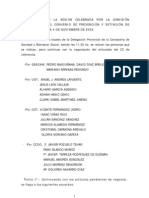 Acta de la reunión del 4 de Noviembre de 2009