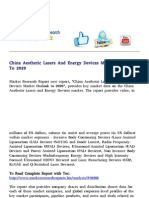 China Aesthetic Lasers and Energy Devices Market Outlook To 2020