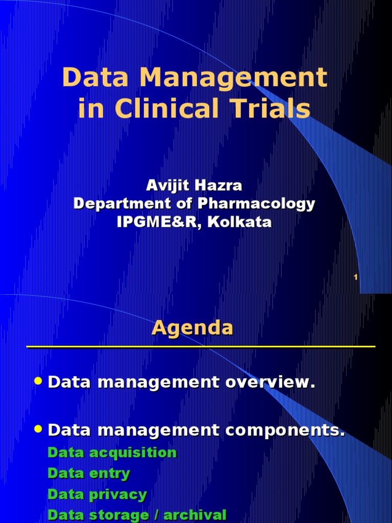 Data Management in Clinical Trials Computer Data Storage