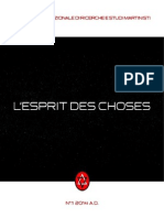 Esprit Des Chosesn° 1 - 2014 A.D