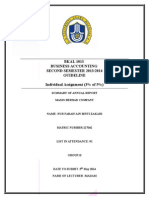 BKAL 1013 Business Accounting SECOND SEMESTER 2013/2014 Guideline Individual Assignment (3% of 5%)