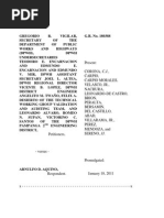 Case. Constitutional Law. Gregorio R. Vigilar, Sec of DPWH, Et Al. v. Arnulfo Aquino, Gr. No. 180388, Jan 18, 2011