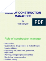 Role of Construction Managers II