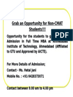 Grab An Opportunity For Non-CMAT Students!!!