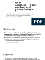 Acceleration or Internationalization? A Cost-Effectiveness-Analysis of Improving School Quality in Indonesia