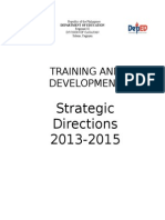 Training and Development: Strategic Directions 2013-2015