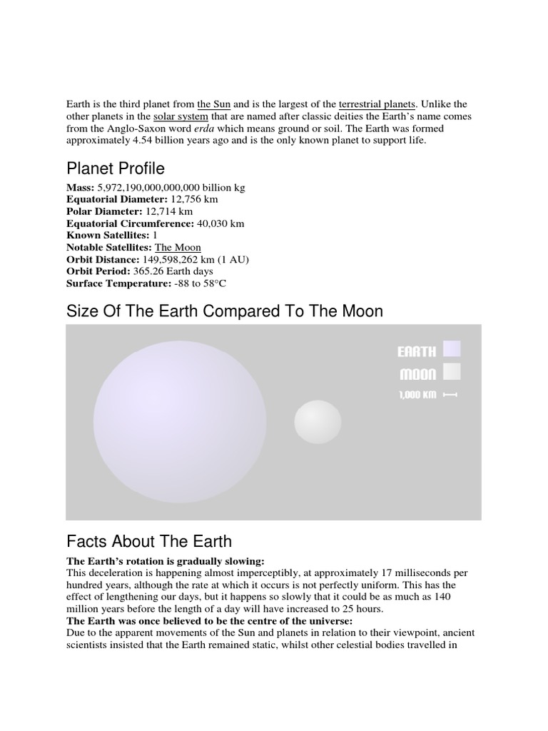 Earth: The Third Planet from the Sun | PDF | Planets | Earth