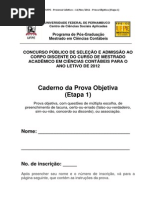 Prova - Mestrado - Etapa 1 - 2011