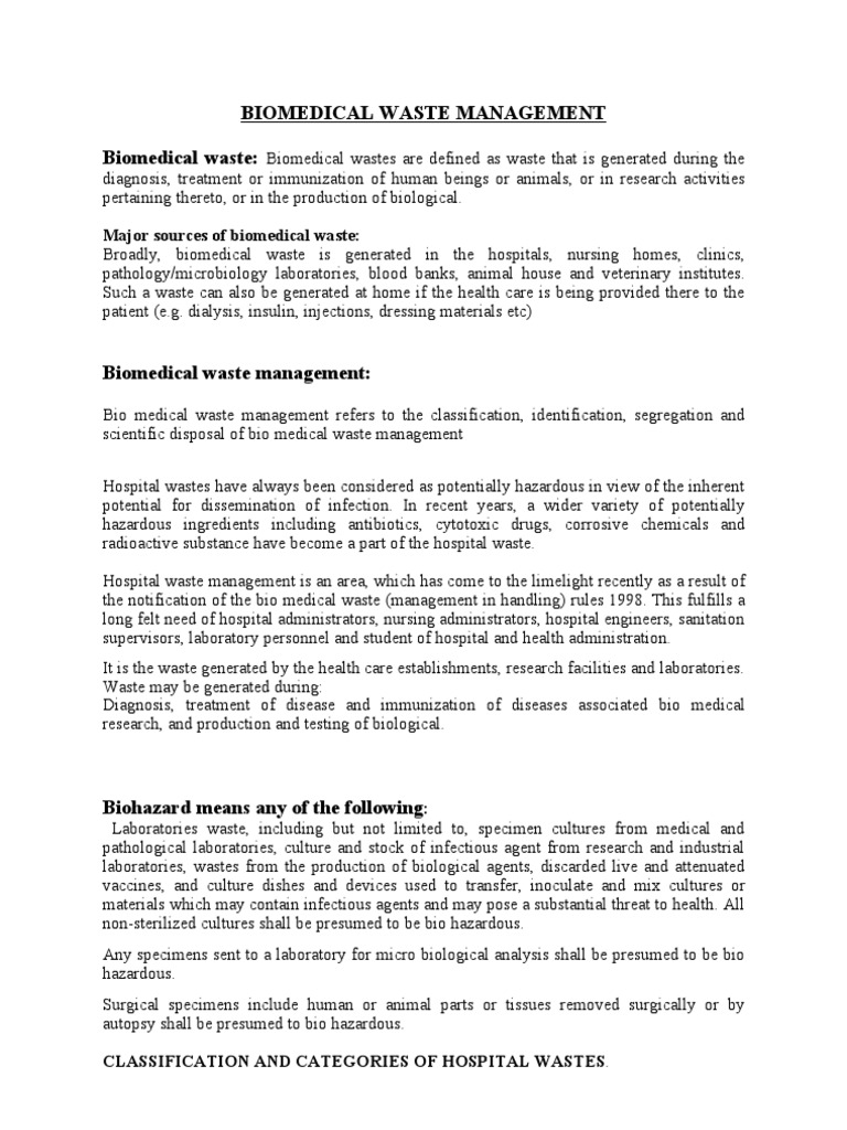 Biomedical Waste Management in Sri Lanka | PDF | Health Care | Biology