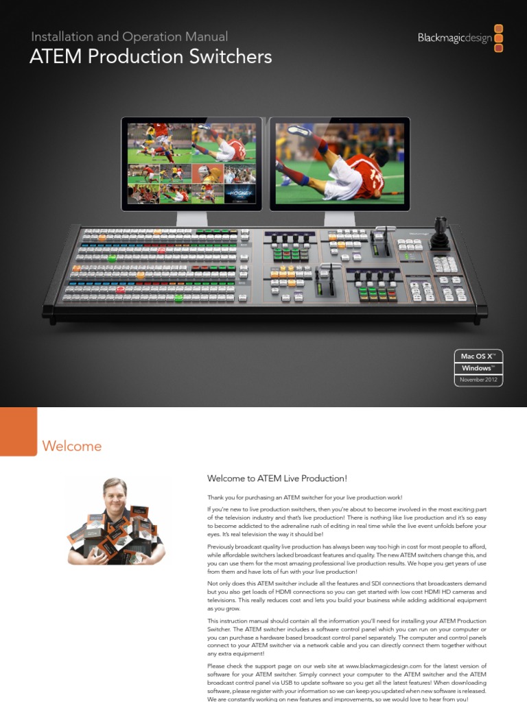 ATEM Operation Manual PDF Ip Address Hdmi