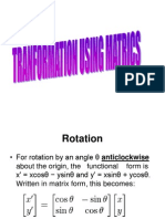 Transformation Using Matrics