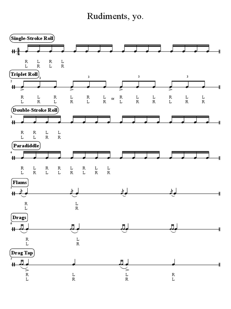 Drum Rudiments | PDF