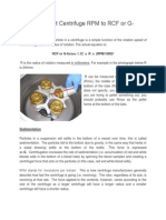 Centrifuge RPM To RCF or G