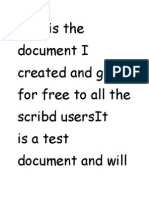 Free test document for Scribd users