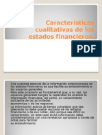 Características Cualitativas de Los Estados Financieros