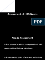 Assessment of HRD Needs
