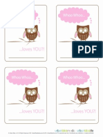 WHOO Loves You Valentines Day Printable by ©UrbanBlissMedia