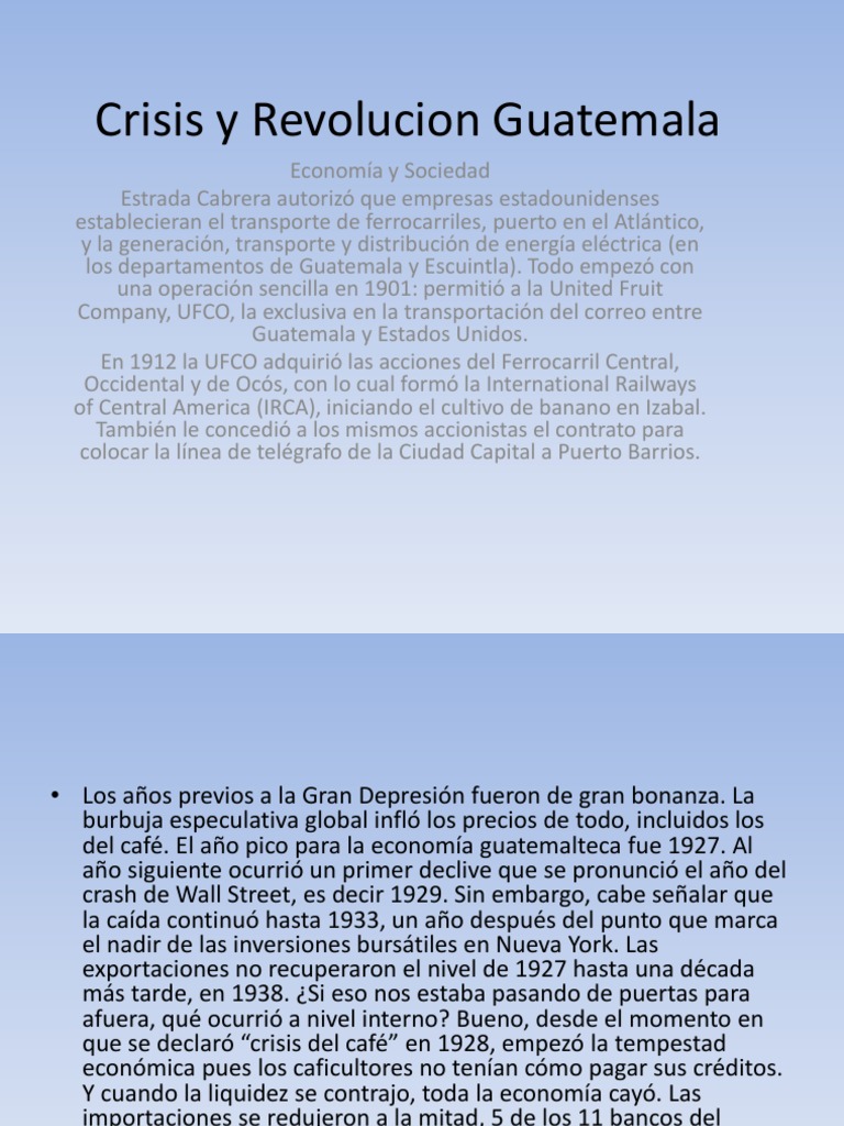 Impacto de la Gran Depresión en Guatemala | PDF | Gran depresion ...
