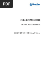 Clear-Com SB-704 Manual PDF