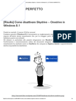 [Risolto] Come Disattivare Skydrive – Onedrive in Windows 8
