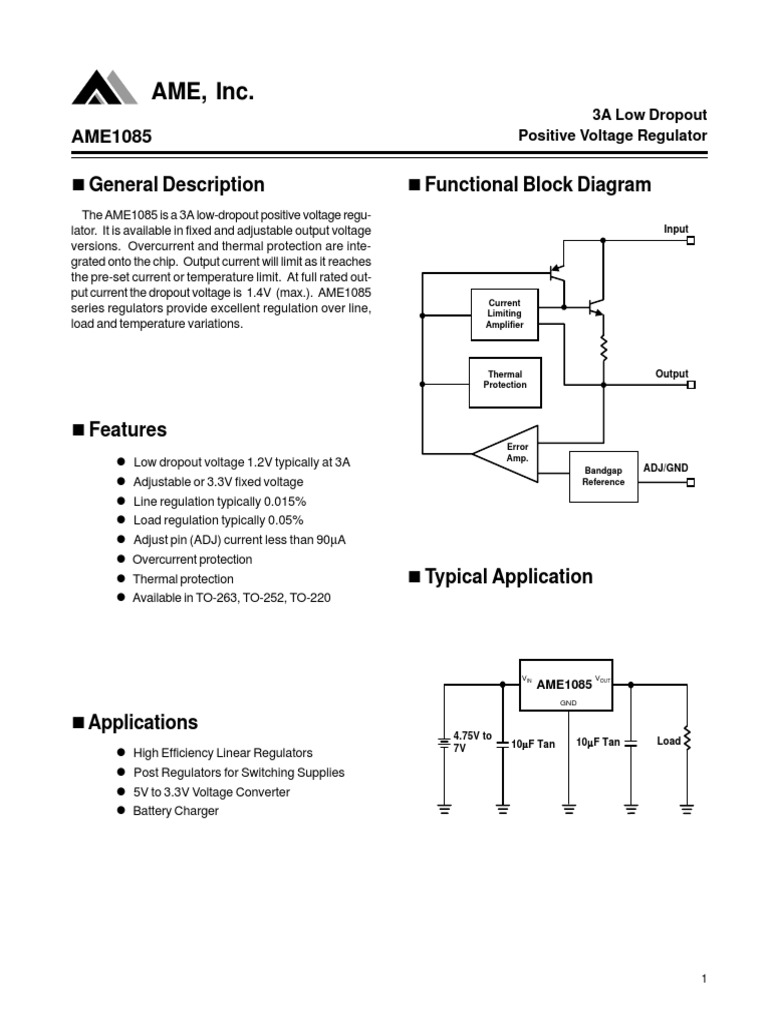 Ame 1085 | PDF | Electronics | Electronic Engineering