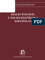 Dialectologia y Sociolinguistica espanolas