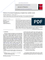 Dimitrova Turk 2012 Patterns of Accentual Lengthening in English Four-Syllable word