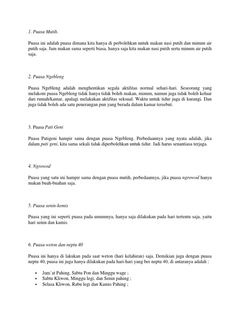 25 Trend Terbaru Cara Puasa Weton Jumat Kliwon Angela T Graff