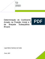 Determinacao Do Coeficiente de Arrasto Na Posicao Inicial e Final Da Bracada Subaquatica de Brucos