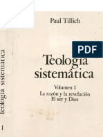 Paul Tillich Teologia Sistematica Volumen I